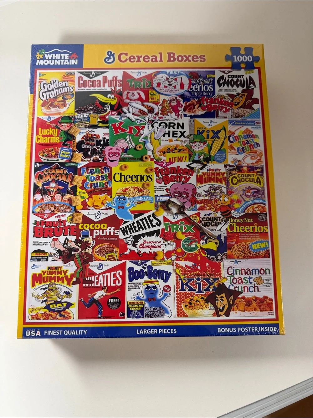 White Mountain cereal box puzzle